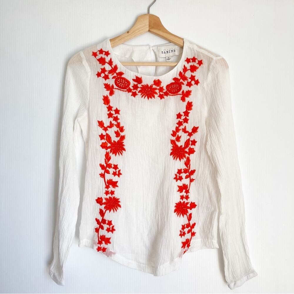 Anthropologie | Sabine Mexicali Embroidered Top